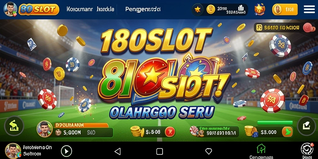 Tampilan gameplay seru 180SLOT dengan suasana olahraga yang kental.