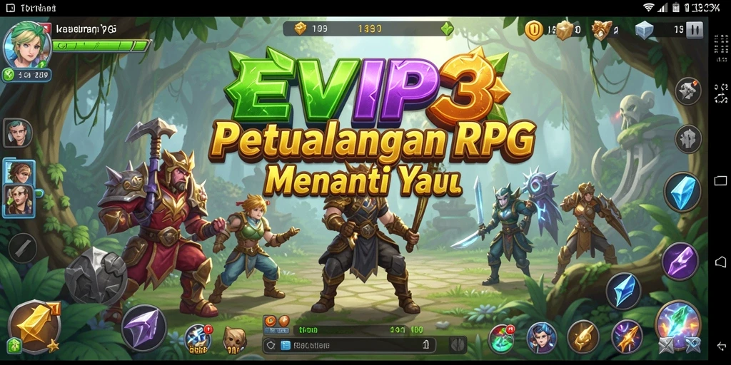 Tampilan gameplay seru dari petualangan RPG di EVIP3.