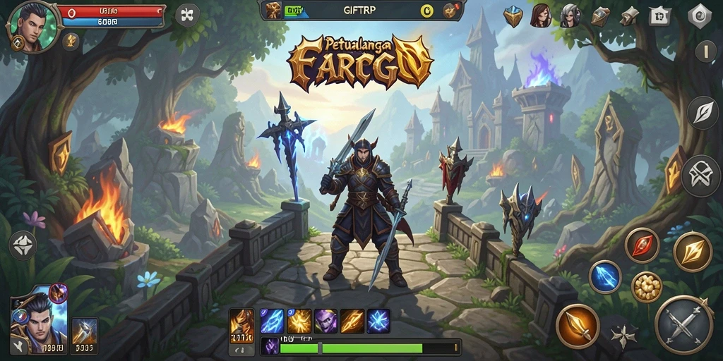 Tampilan gameplay aksi yang mendebarkan dalam dunia ARPG.