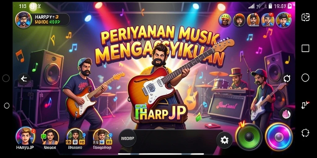 Tampilan menarik dari gameplay HARAPJP yang penuh warna.