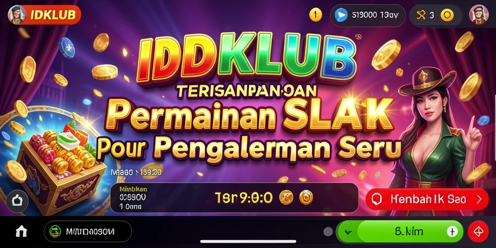Tampilan menarik IDKLUB dengan gameplay Slot yang seru.