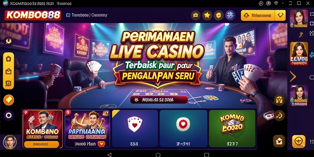 Tampilan gameplay Live Casino yang menarik dan interaktif di KOMBO88.