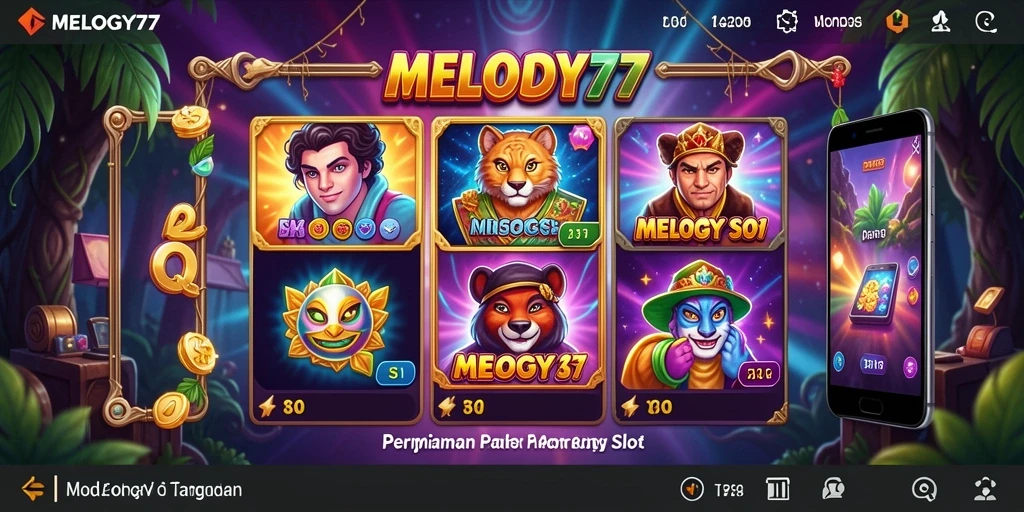 Tampilan gameplay yang menarik di MELODY77 dengan efek visual mengesankan.