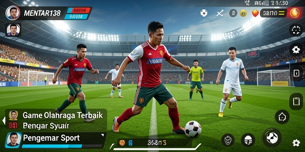 Tampilan gameplay mendebarkan di MENTARI138 dengan aksi olahraga.