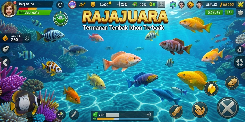 Tangkapan ikan dalam gameplay RAJAJUARA yang seru.