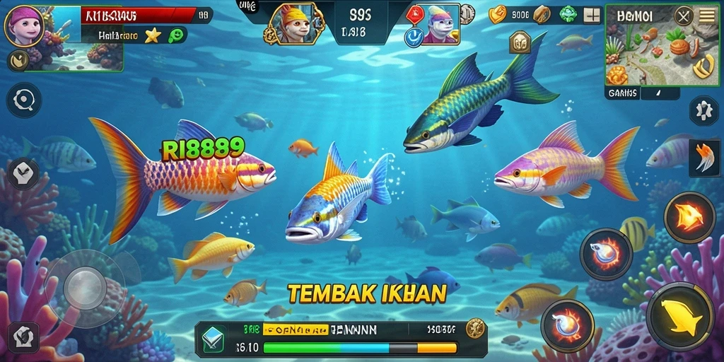 Gambaran gameplay Tembak Ikan yang menarik di RI889.