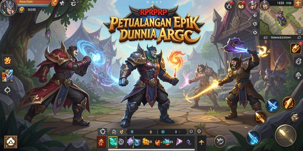 Tampilan gameplay RPRPRP yang mendebarkan dan penuh aksi.