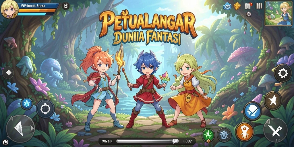 Screenshot menunjukkan aksinya di dunia Anime yang menakjubkan.